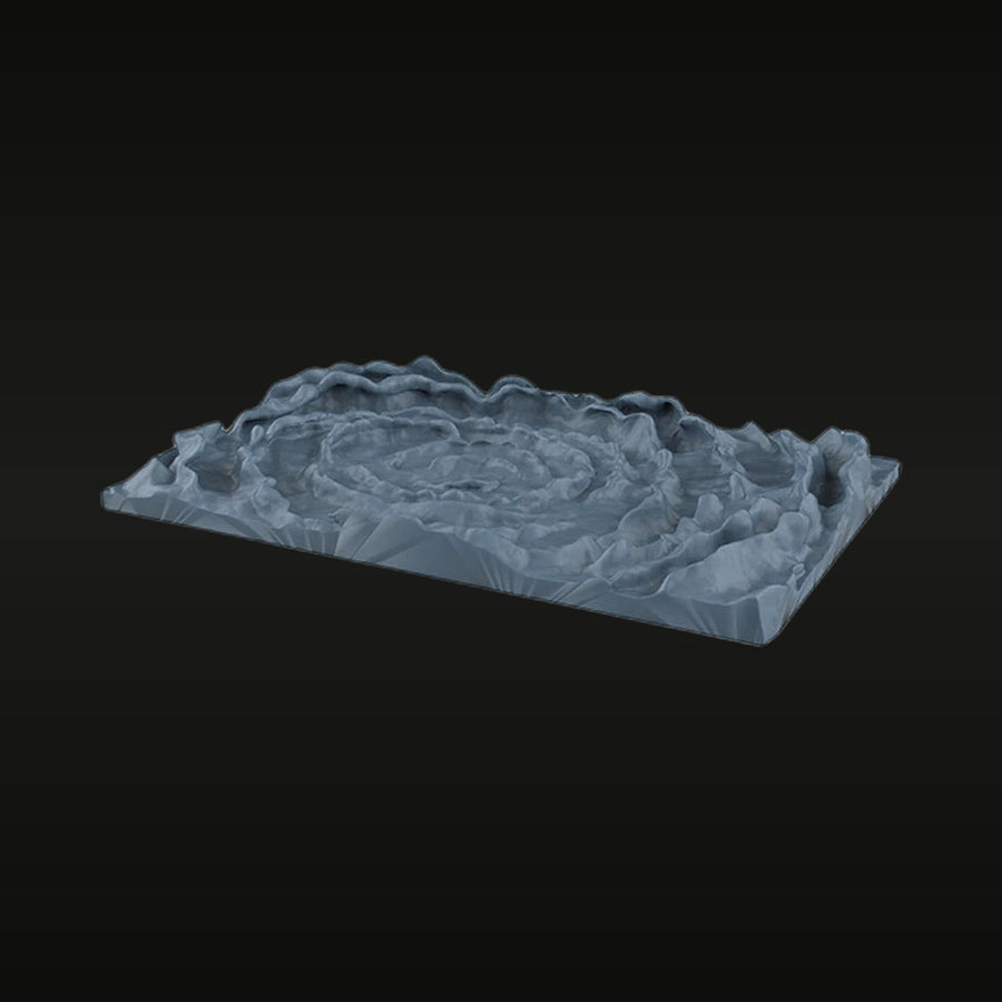 Water Feature Terrace Diorama Base 1/144 Scale Resin Kit - unpainted resin model kit