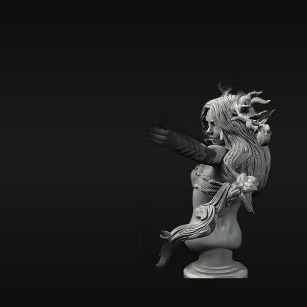 Fantasy Female Elf Archer with Eagle Bust 80mm Resin Kit
