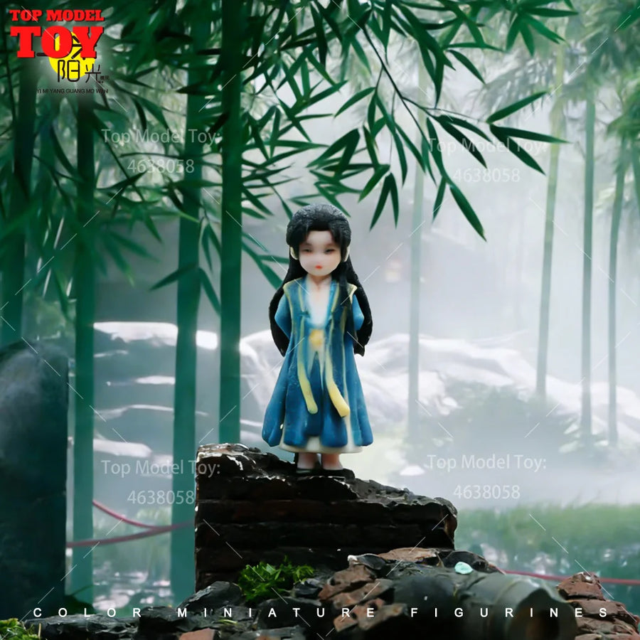 Fantasy Female Immortal Cultivator Blue Robes 1/64 Resin Figure Kit - resin model view 5