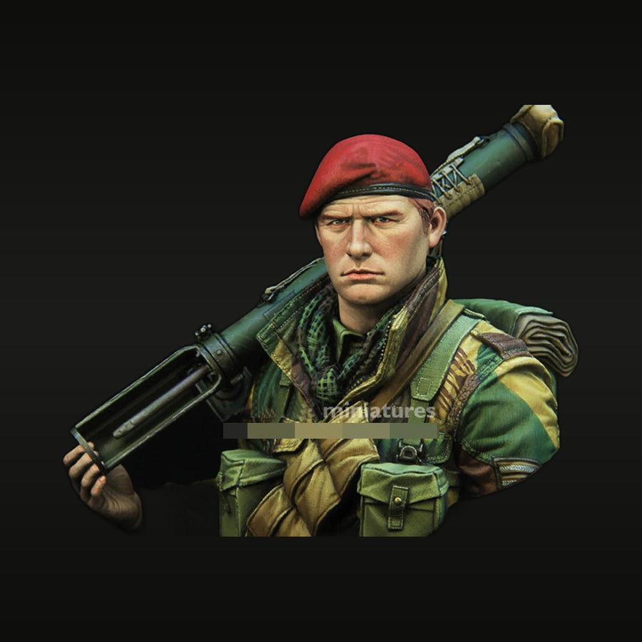 Modern British Paratrooper RPG Operator Bust 1/10 Resin Kit - unpainted resin model kit