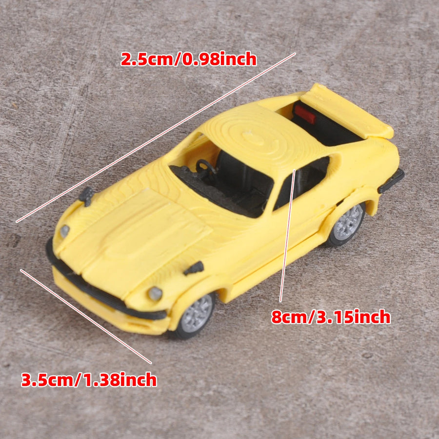 Assembly Scale Set Static Plastic Model Kit Sports Car 1/50