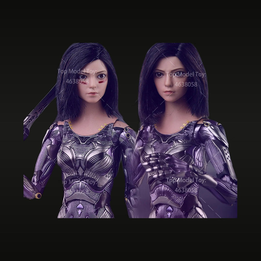Alita Battle Angel Female Cyborg Dual Bust 1/6 Resin Figure Kit - unpainted resin model kit