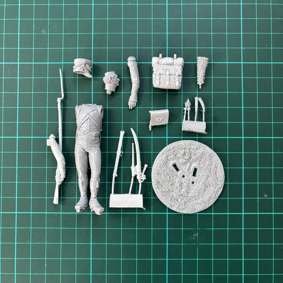 75Mm Resin Unpainted Model Kit, 1812, 15Th Light Infantry Regiment, Sergeant Jaeger, Unassembled and Unpainted GK