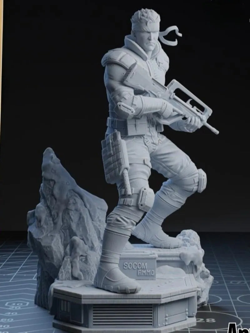 Sci-Fi Tactical Soldier with Futuristic Armor 1/24 Resin Figure Kit - resin model view 3