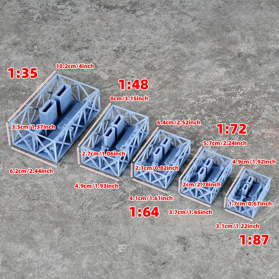 1/87 Military Supply Crate with Canvas Rolls Resin Diorama Accessory Kit - resin model view 3