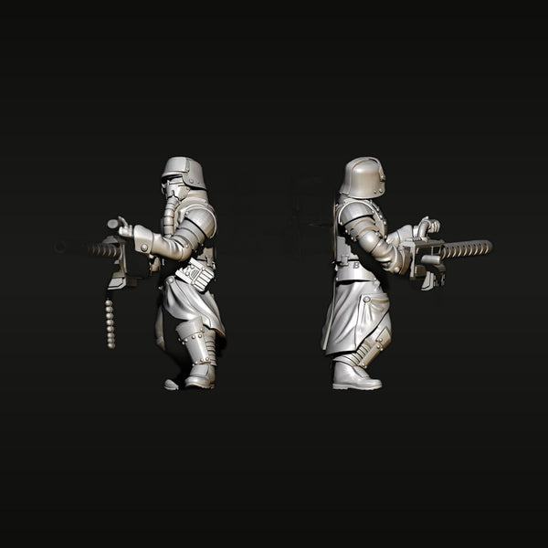 Sci-Fi German Trooper with Assault Rifle 75mm Resin Figure Kit