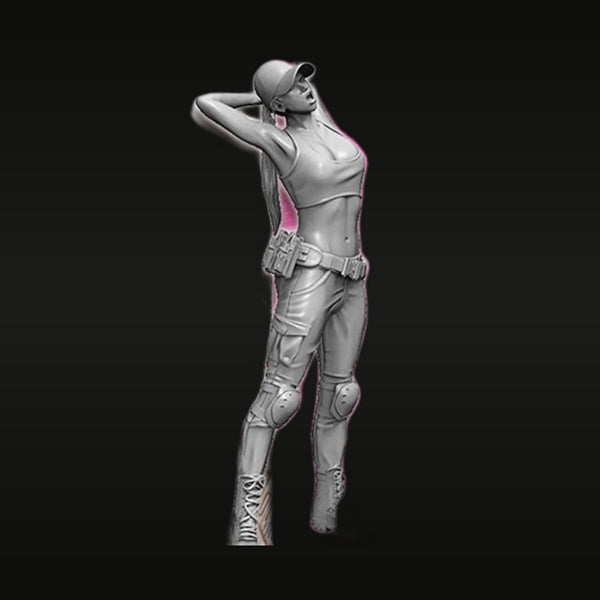Modern Female Operative Casual Tactical Outfit 1/35 Resin Figure Kit