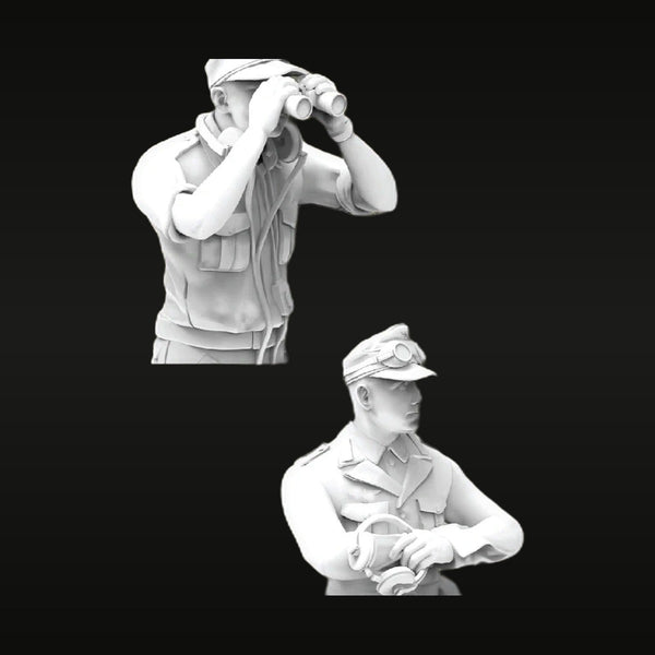 WWII German Officer & Soldier 2-Figure Set 1/35 Resin Bust Kit