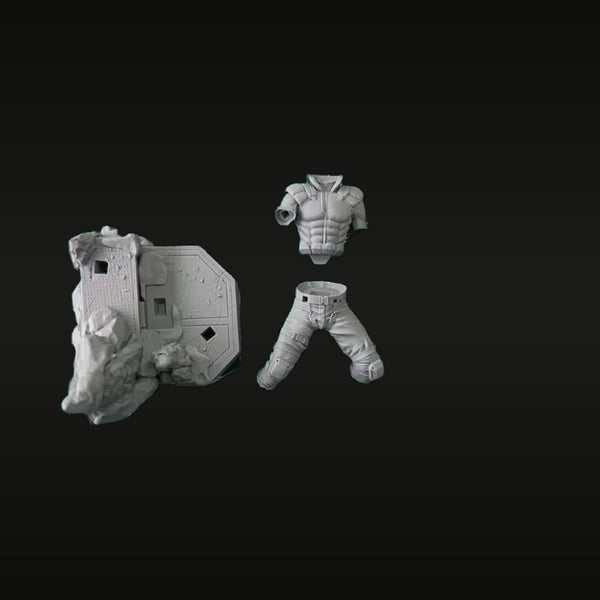 Sci-Fi Tactical Soldier with Futuristic Armor 1/24 Resin Figure Kit