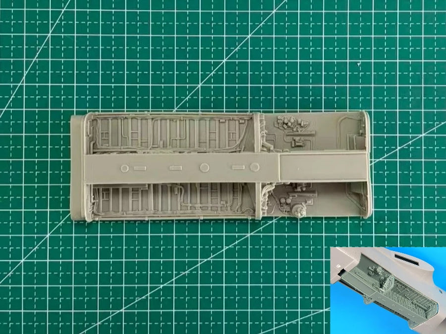 1/48 Scale Die-Cast Resin Aircraft Parts Model Assembled Kit Viking Aircraft Accessories Set Model Unassembled and Unpainted