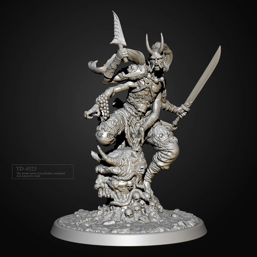 Multi-Armed Demon Warrior 38mm Resin Figure Kit - resin model view 2