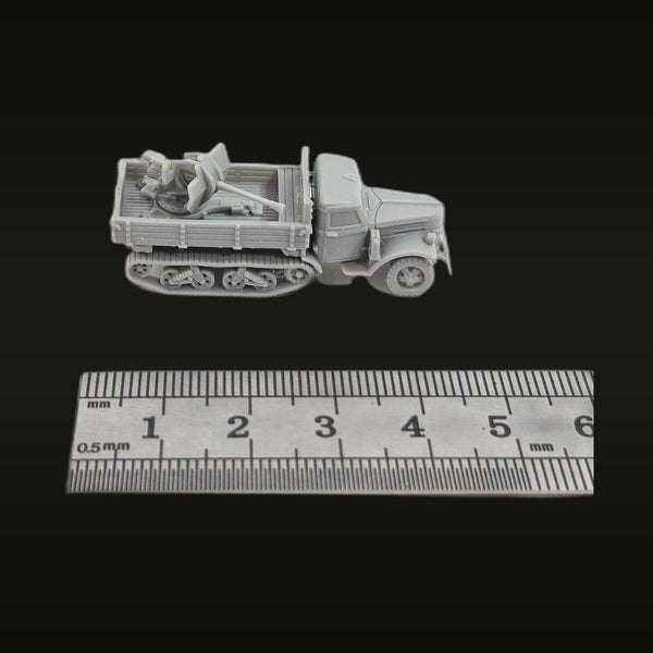 WWII German Maultier Flakwagen Halftrack 1/144 Resin Vehicle Kit