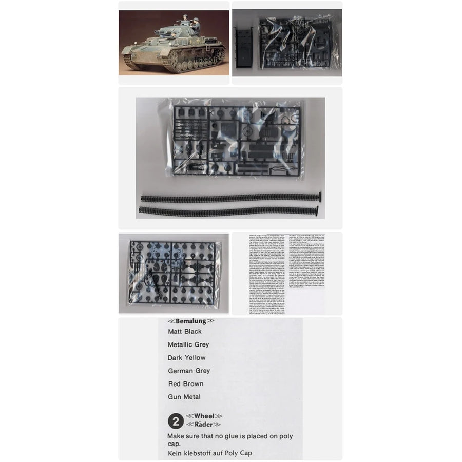 Tamiya 35096 1/35 Scale German Panzer IV Ausf D Tank Vehicle Display Collectible Toy Plastic Assembly Building Model Kit