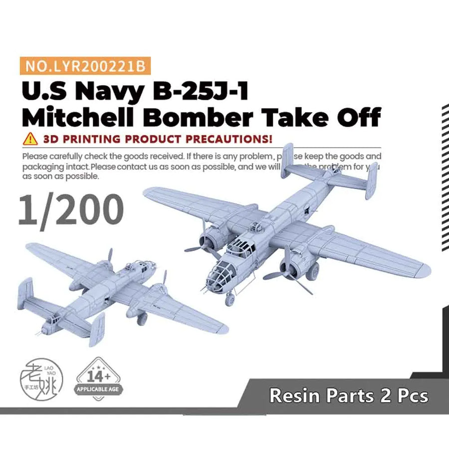 Yao'S Studio LYR221 1/100 1/144 1/200 1/350 1/700 1/1250 Military Model Kit U.S Navy B-25J-1 Mitchell Bomber