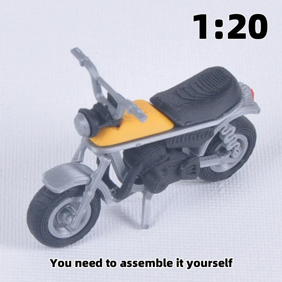 Assembly Scale Set Static Plastic Model Kit Motorcycle Motorbike 1/20