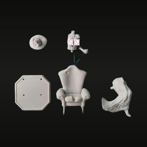 Elegant Villain Lady in Cowboy Hat 1/24 Resin Figure Kit