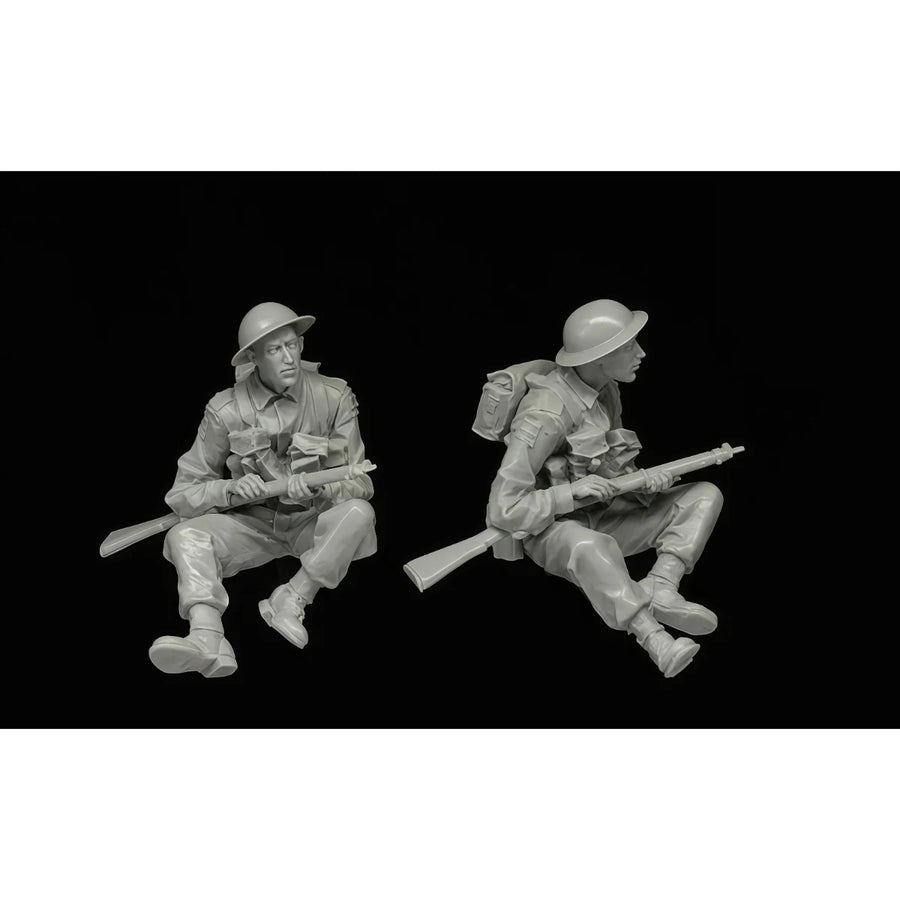 WWII British Infantryman with Lee-Enfield Normandy 1944 1/35 Resin Figure Kit - resin model view 2