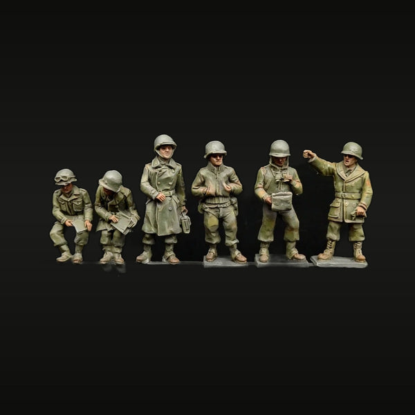 WWII American Infantry Squad Six-Figure Set 1/72 Resin Kit