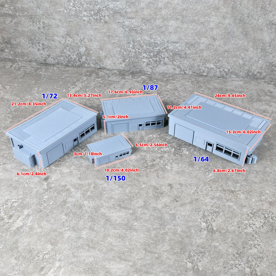 Assembly Architectural Sand Table Bungalow Garage Villa Office Building Railway Railroad Diorama Scale Model Kit 1/64/72/87/150