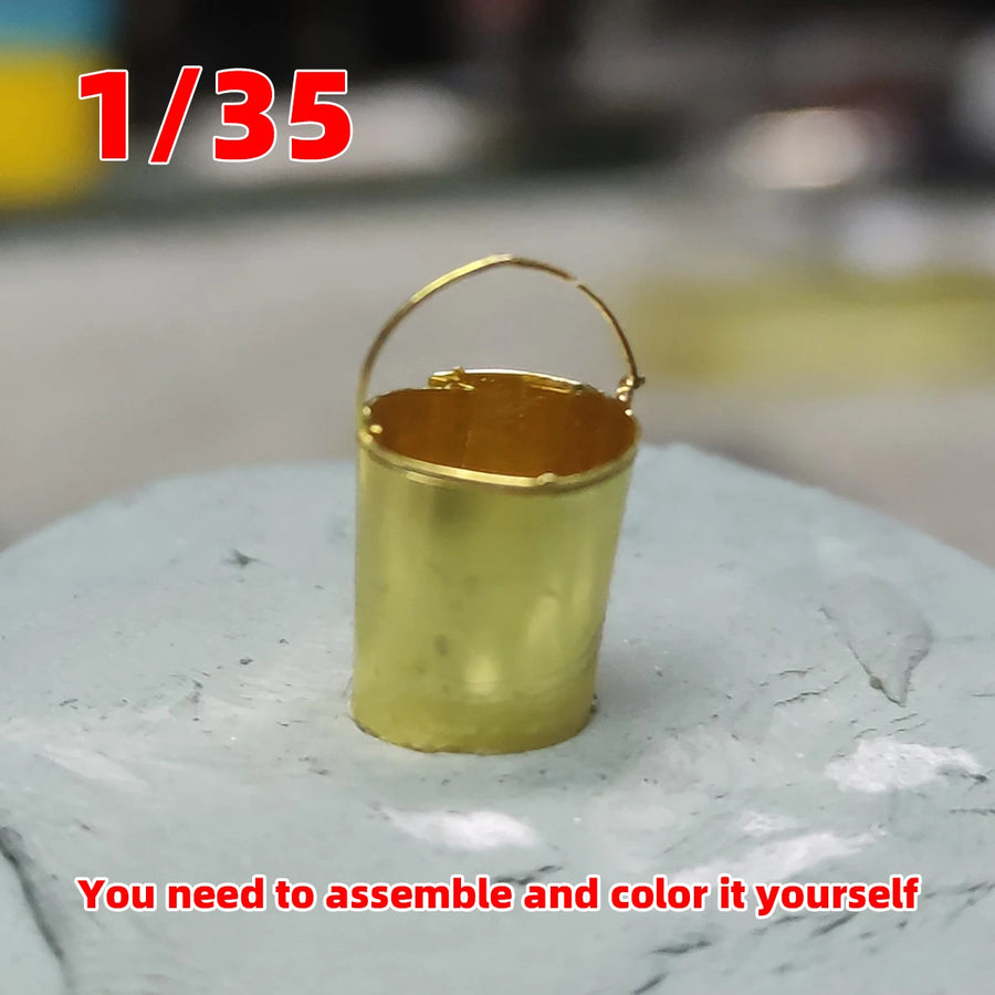 1/35 1/32 Scale Model Kit Building Metal Material Bucket Pail Sand Table Diorama Models Suits
