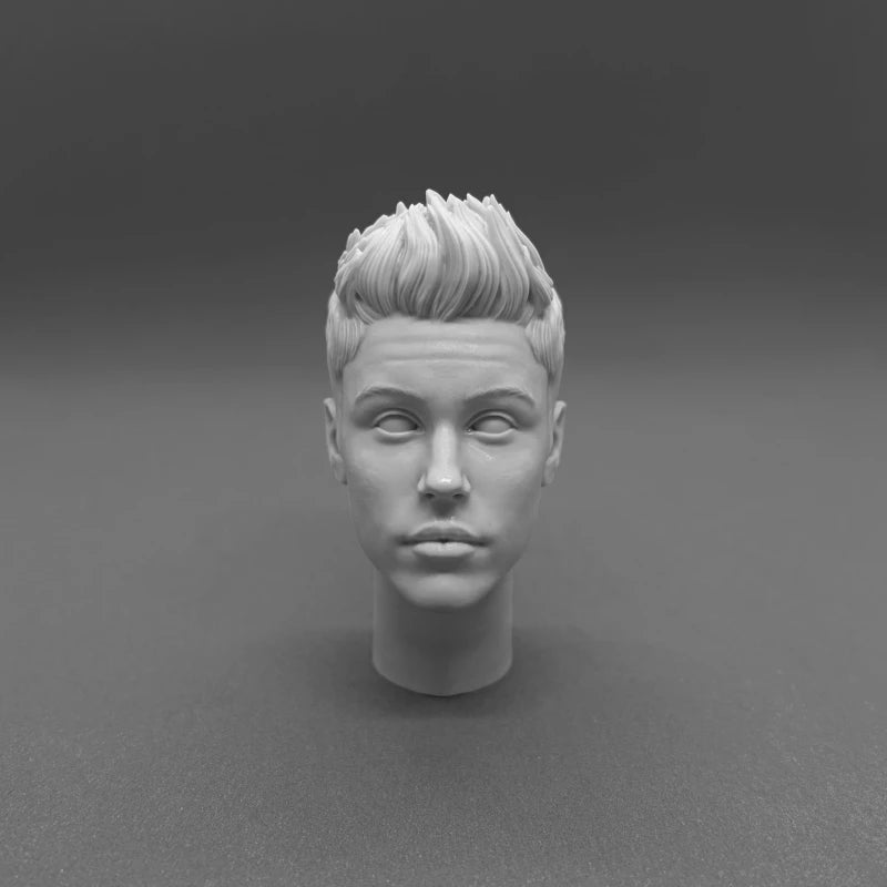 1/6 Scale Resin Diecast Head Sculpture Model Soccer Stars and Singers Collection Head Carving Fit 12'' Action Figure Unpainted