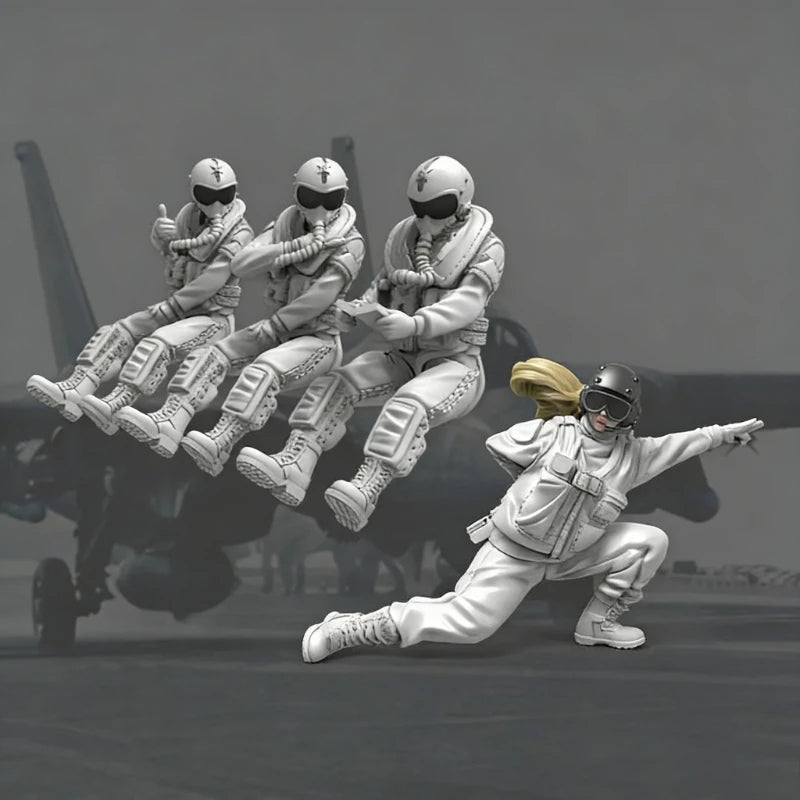 WWII US Navy Pilot Flight Suit 1/32 Resin Figure Parts Set - resin model view 2