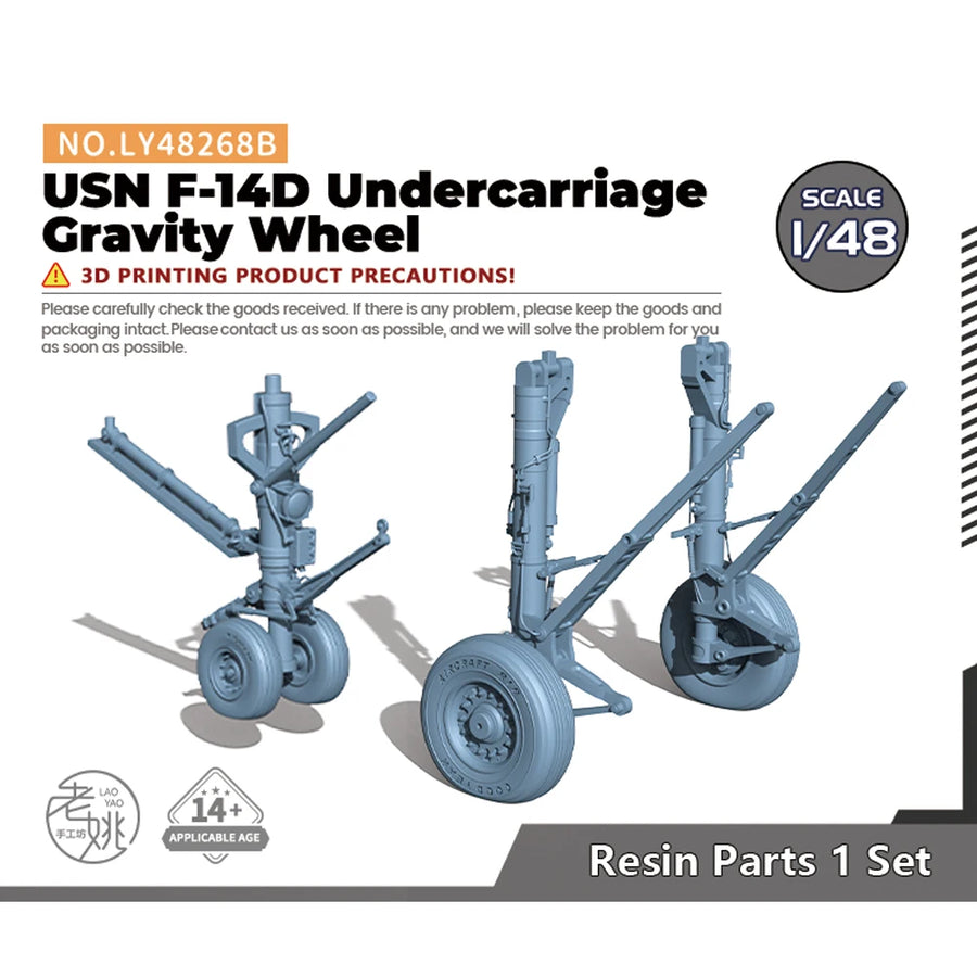 F-14D Tomcat Landing Gear Set 1/72 Resin Aircraft Kit - resin model view 3
