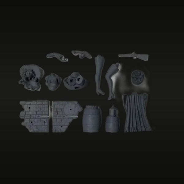 Fantasy Tavern/Dungeon Diorama Accessories and Props Set Resin Kit