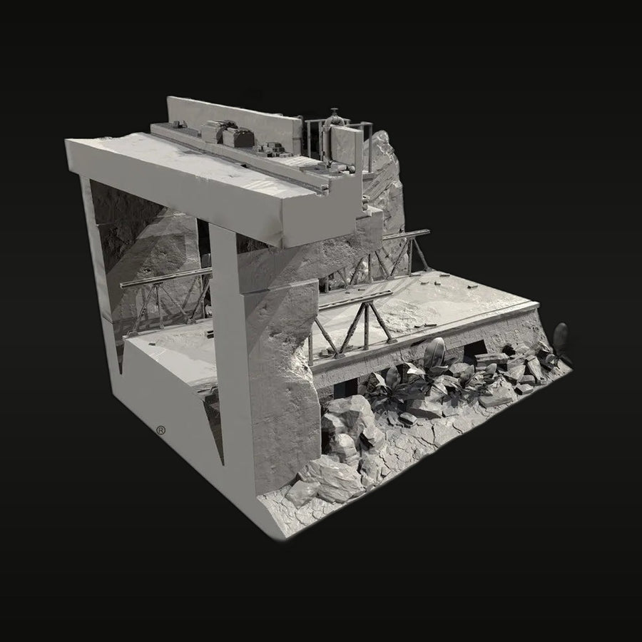 Modern Military Fortified Outpost Diorama 1/35 Resin Kit - unpainted resin model kit