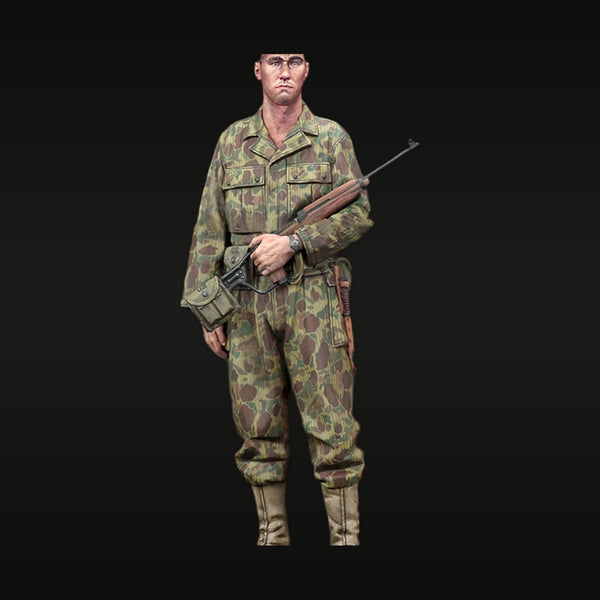 WWII German Fallschirmjäger with Kar98k Splinter Camo 1/16 Resin Figure Kit
