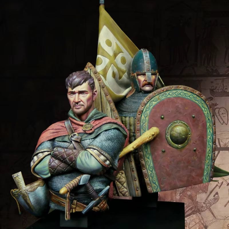 Ancient Roman Legionary Soldier with Corinthian Helmet 1/12 Resin Bust Kit - resin model view 2