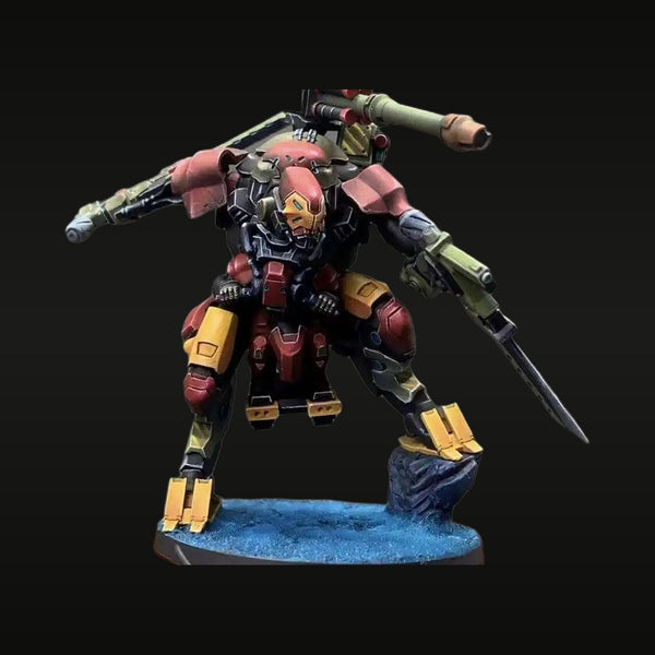 Sci-Fi Mecha Bipedal Combat Battlesuit with Ranged and Melee Weapons 28mm Resin Model Kit