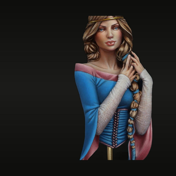 Fantasy Female Noble with Braided Hair 1/12 Resin Bust Kit