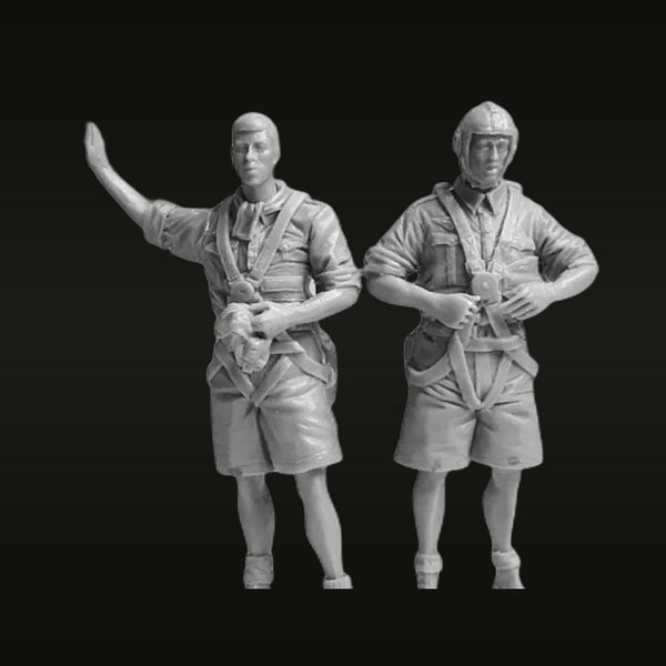 WWII German Luftwaffe Pilots Tropical Uniform 1/32 Resin Figure Kit