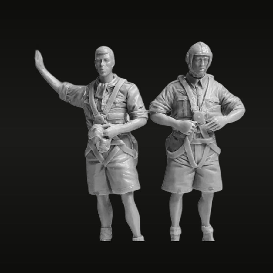 WWII German Luftwaffe Pilots Tropical Uniform 1/32 Resin Figure Kit - unpainted resin model kit