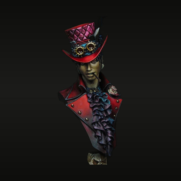 Steampunk Male Performer with Top Hat 1/10 Resin Bust Kit