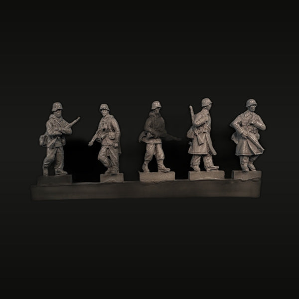 WWII German Infantry Team 5-Figure Set 1/72 Resin Kit