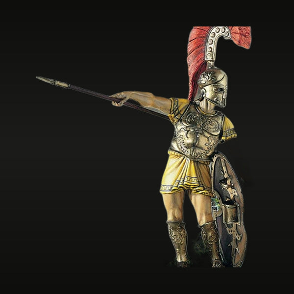 Ancient Greek Hero Achilles in Corinthian Helmet with Spear 90mm Resin Figure Kit