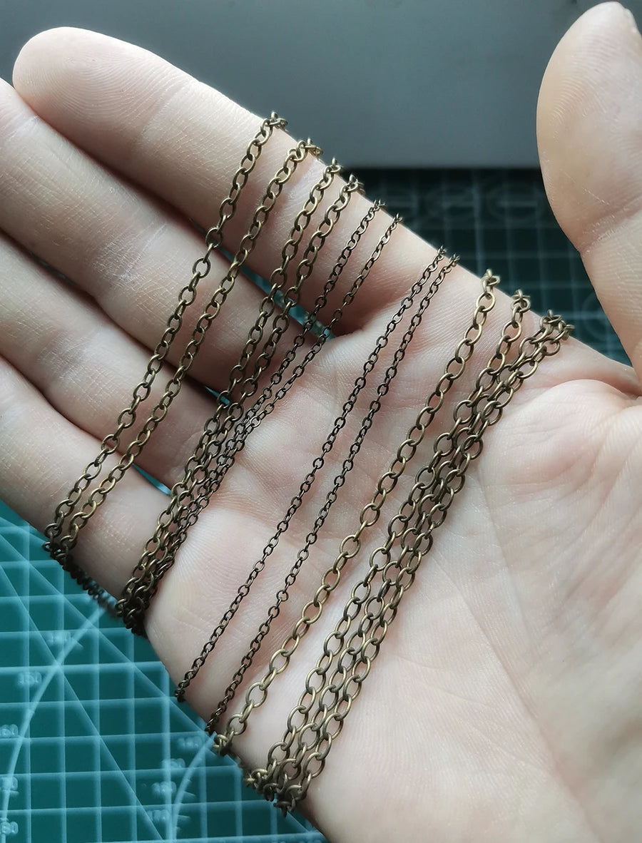 Ancient Ship Model Making Accessories Antique Bronze Anchor Chains DIY Hobby Making Tools 1 Meter/Pc