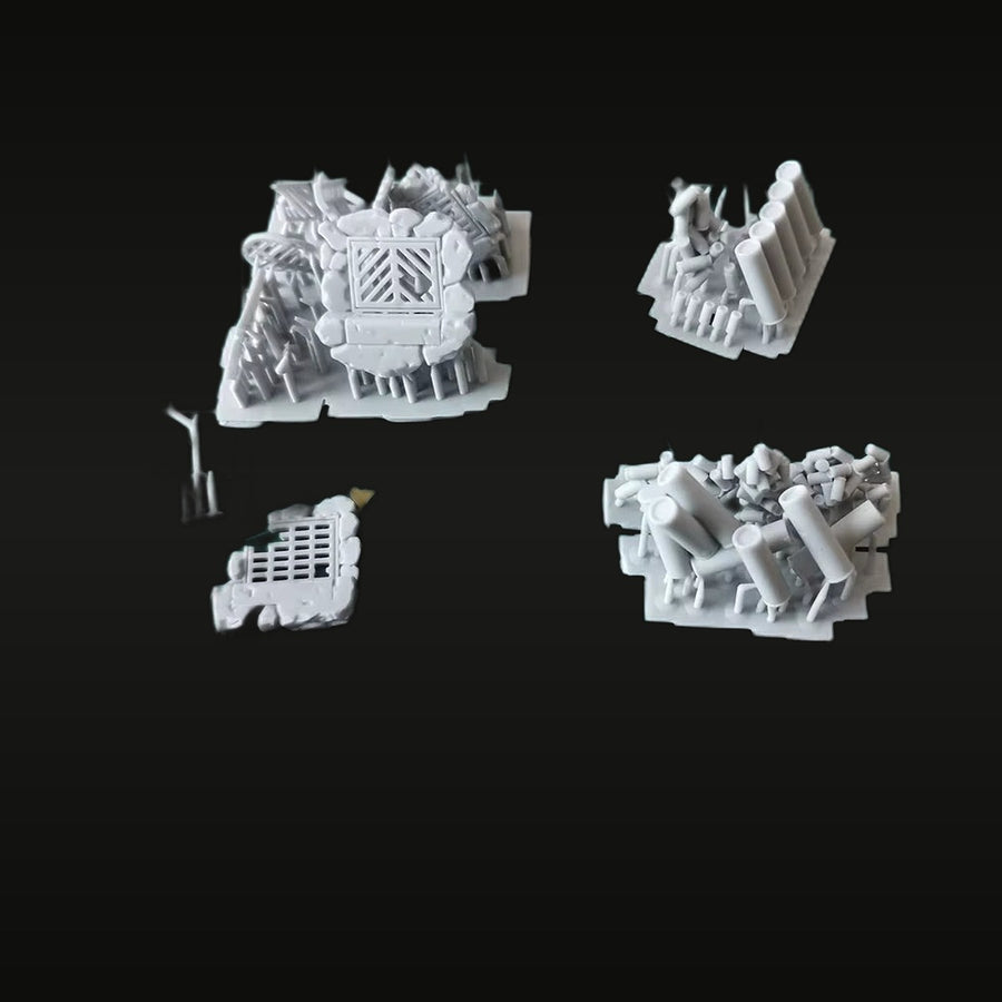 Sci-Fi Industrial Modular Diorama Terrain Set 1/48 Resin Kit - unpainted resin model kit