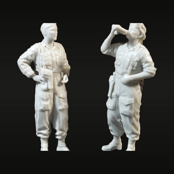 WWII US Tank Crewman Set of 2 1/35 Resin Figure Kit