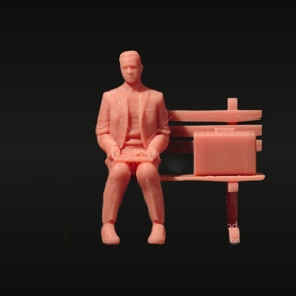 Forrest Gump Sitting On Bench 1/64 Scale Resin Figure