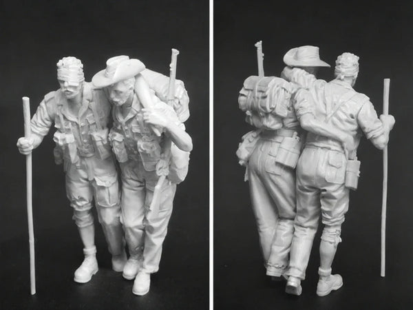 WWII British Infantry Two-Figure Marching Set 1/35 Resin Kit