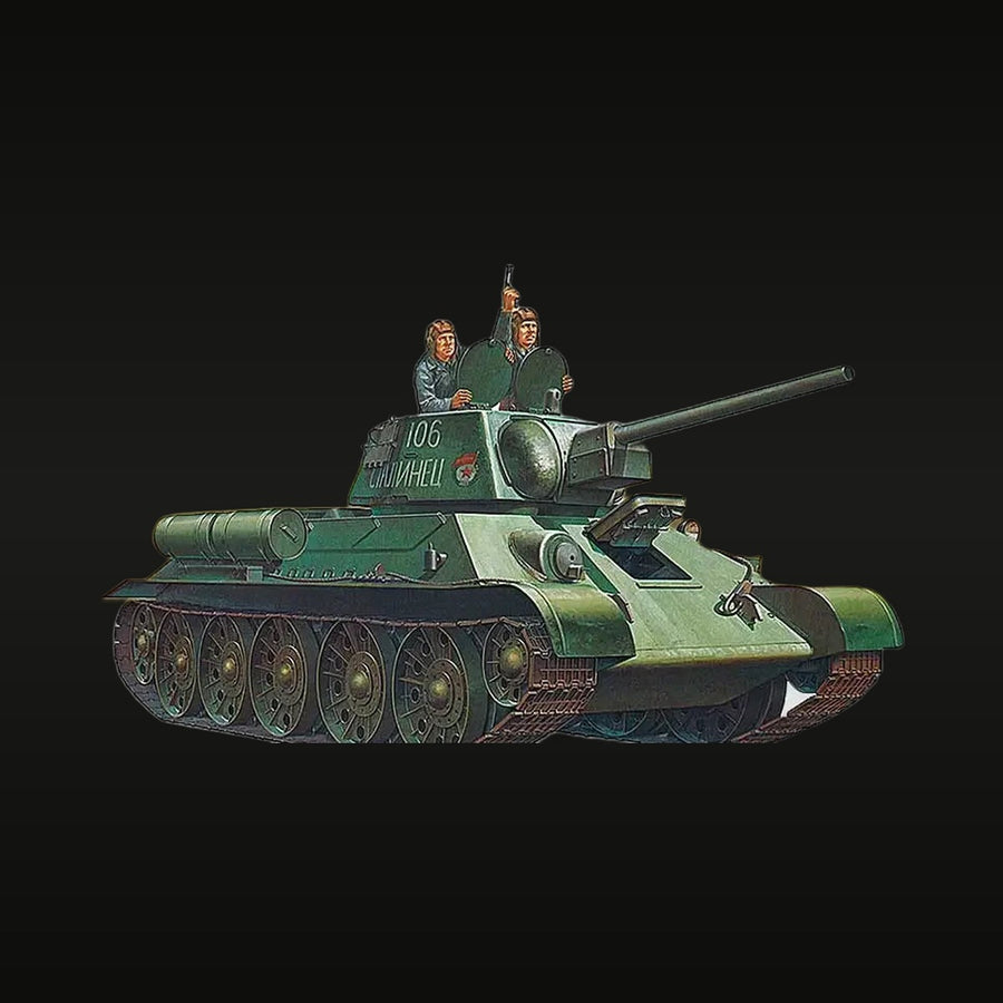 Soviet T-34/76 Medium Tank with Crew 1943 1/35 Resin Vehicle Kit - unpainted resin model kit