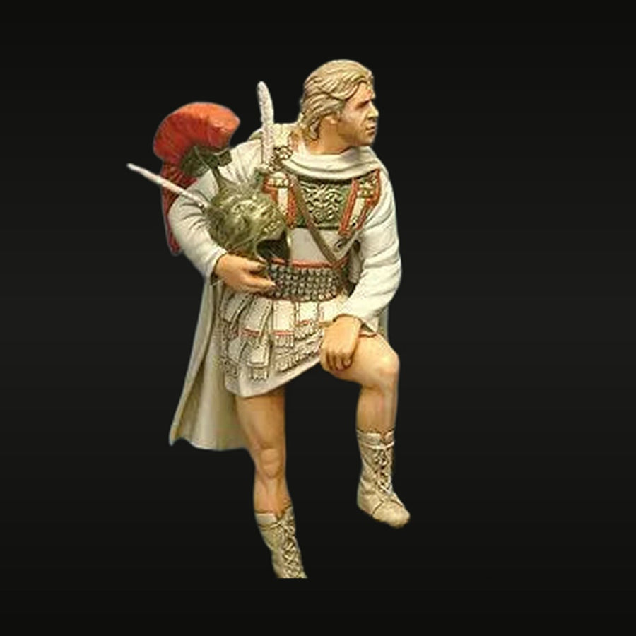 Ancient Macedonian Alexander the Great with Corinthian Helmet 54mm Resin Figure Kit - unpainted resin model kit