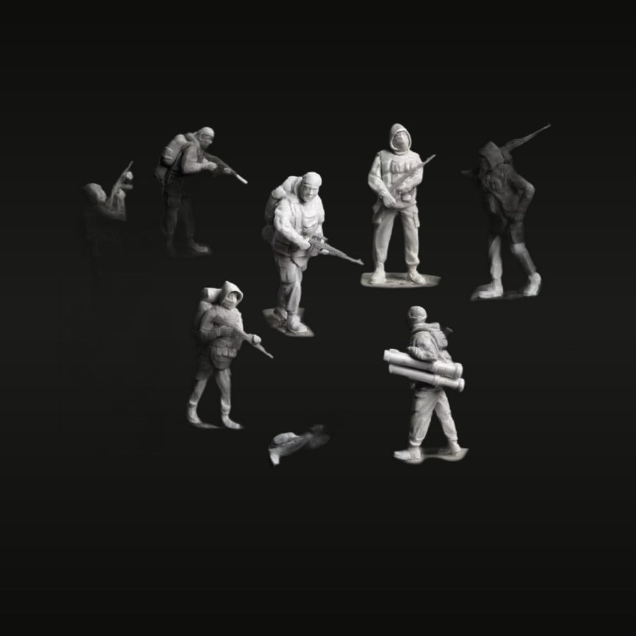 Modern Russian Special Forces Operators Squad 1/72 Resin Figure Kit - unpainted resin model kit