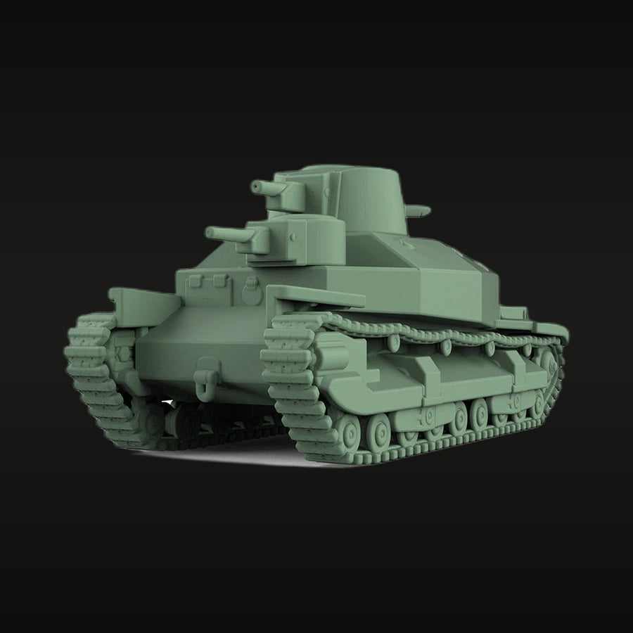 WWII Soviet T-28 Medium Tank 1/87 Resin Vehicle Kit - unpainted resin model kit