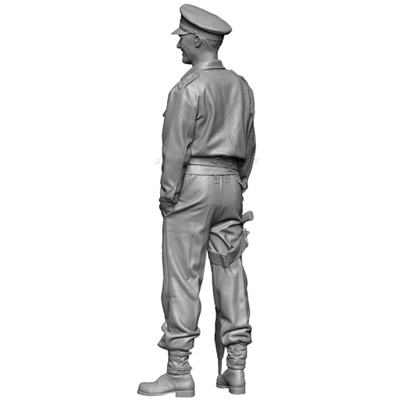 WWII British Officer with Umbrella 1/35 Resin Figure - resin model view 2