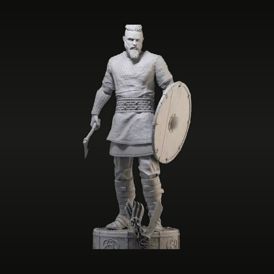 Viking Warrior with Sword and Shield 75mm Resin Figure Kit - unpainted resin model kit