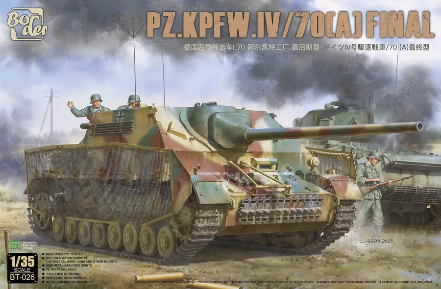 WWII German Panzerjäger IV/70(A) Tank Destroyer 1/35 Painted Model - resin model view 2